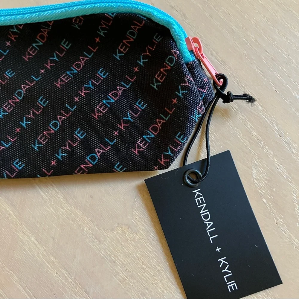 KENDALL + KYLIE Multi-Color Logo Multi-Use Pouch Makeup Bag NEW NWT